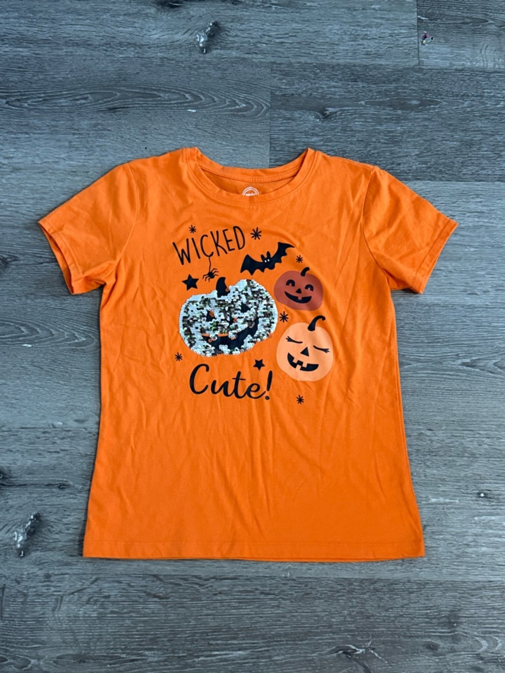 Wonder Nation Orange and Black Halloween Costume Tee. | Size XL 14-16